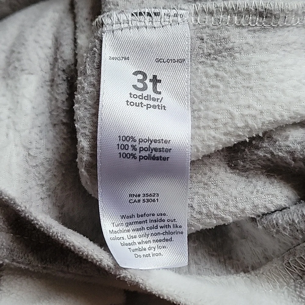 *3/$15* Carter's Size 3T Gray & White Checkered Sweater